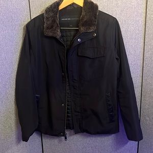 Andrew Marc mens jacket waterproof w faux fur small